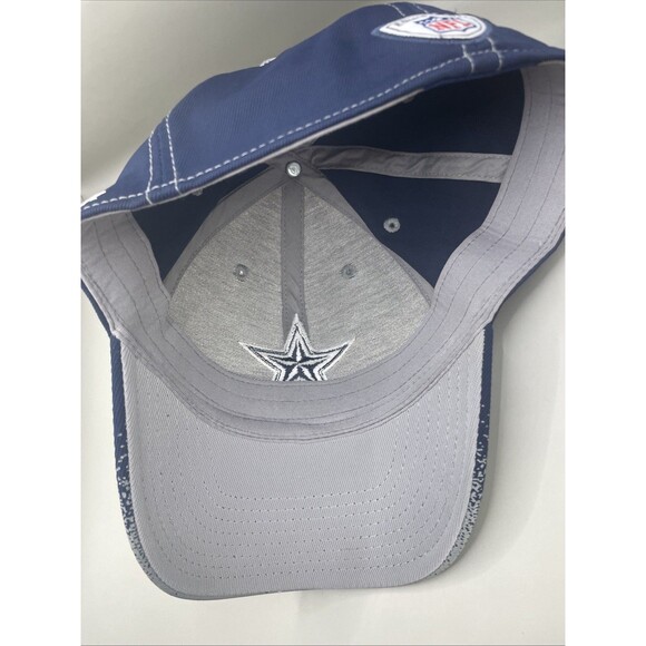 Reebok on Field Fitted Hat Dallas Cowboys Large XL Blue Gray Paint Splatter NWOT - Picture 5 of 7
